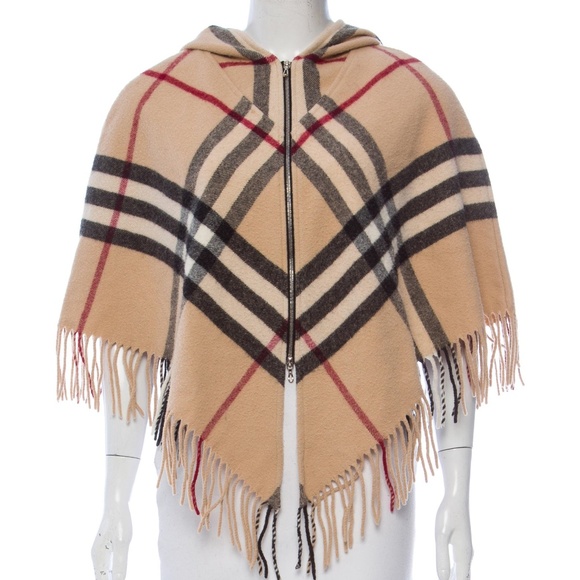 burberry plaid poncho